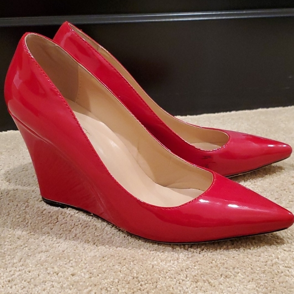 merumote Shoes - MERUMOTE Red Patent Wedges